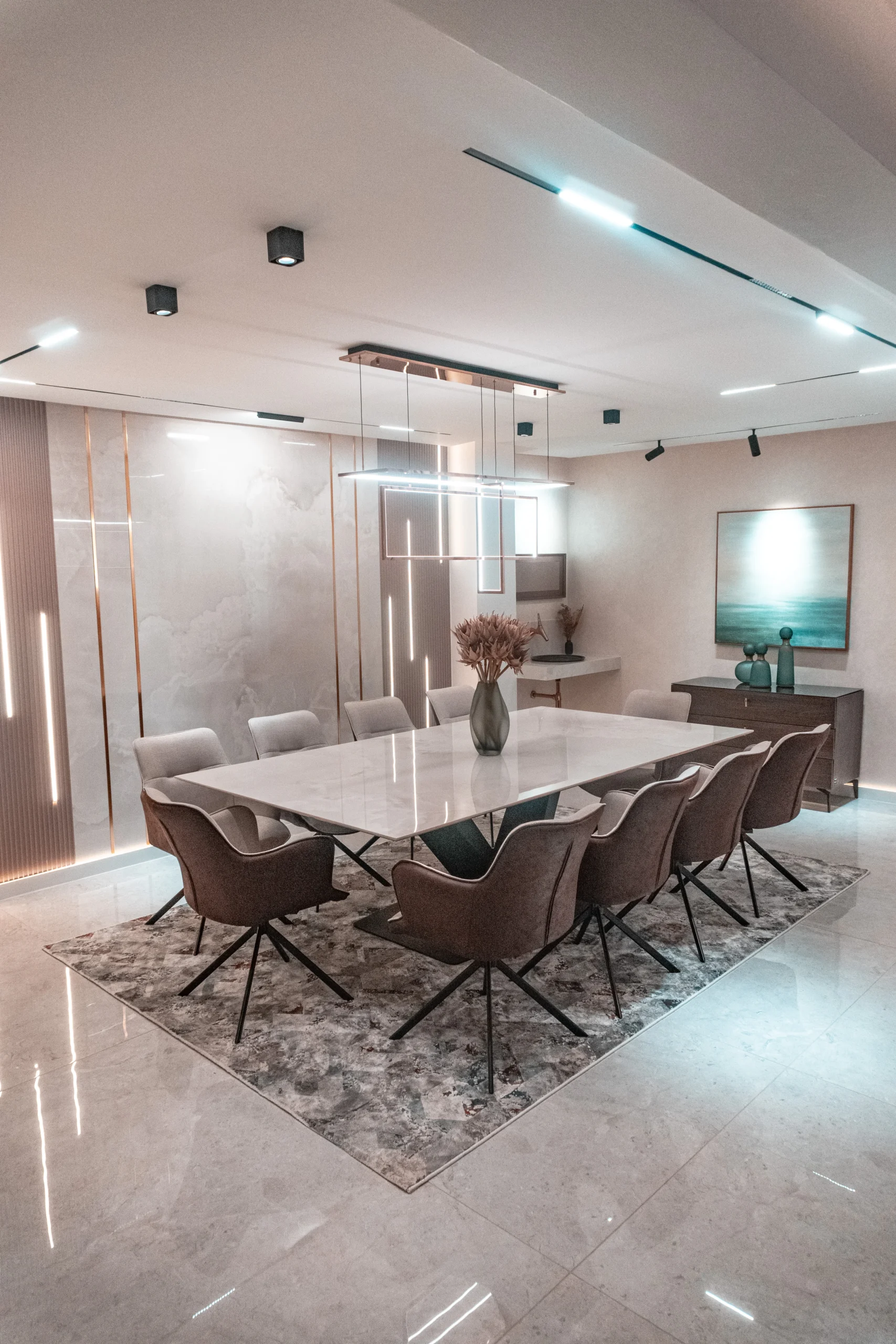 Custom Dekton Helena Wall Cladding & Dining Table, Kenya photo 3