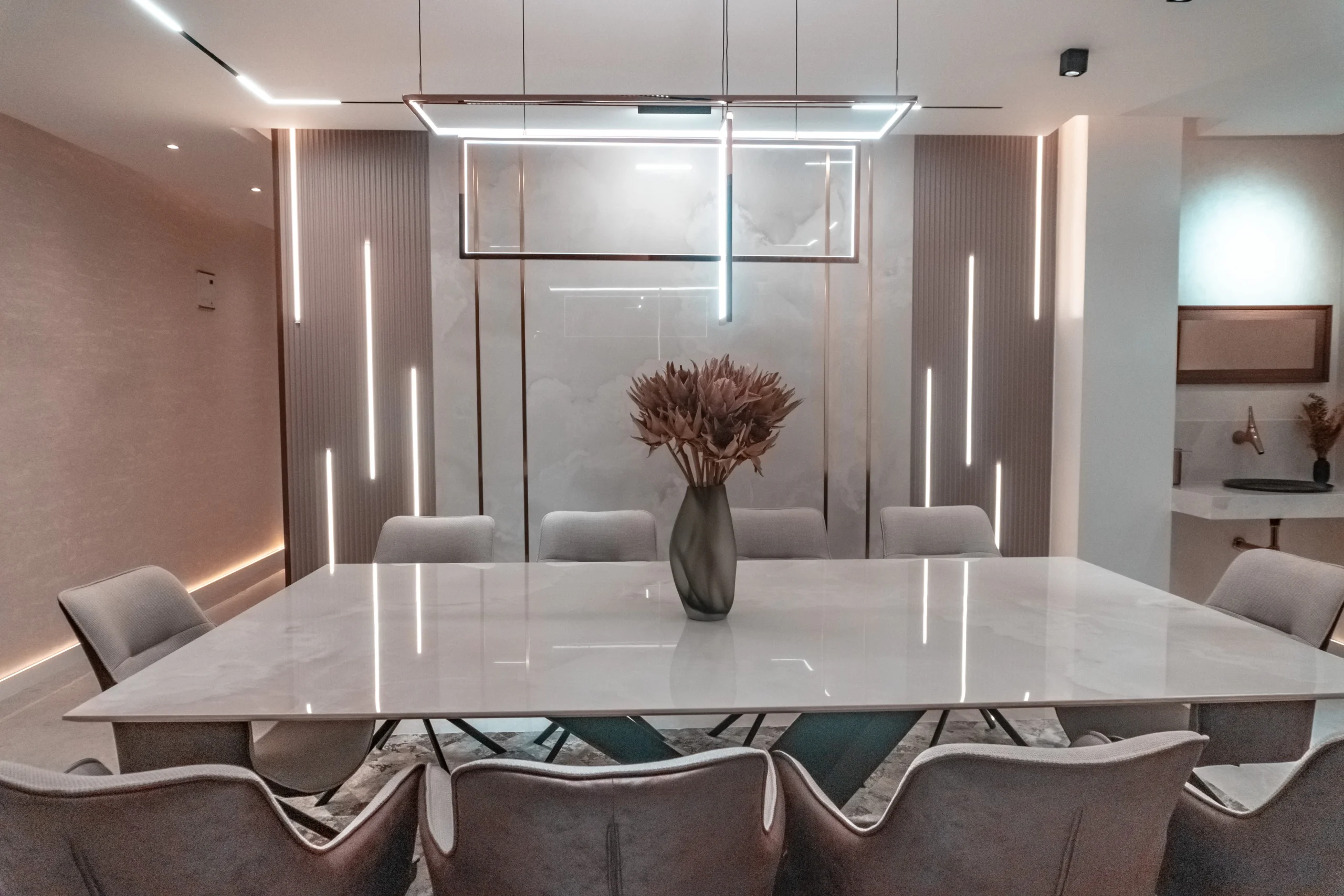 Custom Dekton Helena Wall Cladding & Dining Table, Kenya photo 2