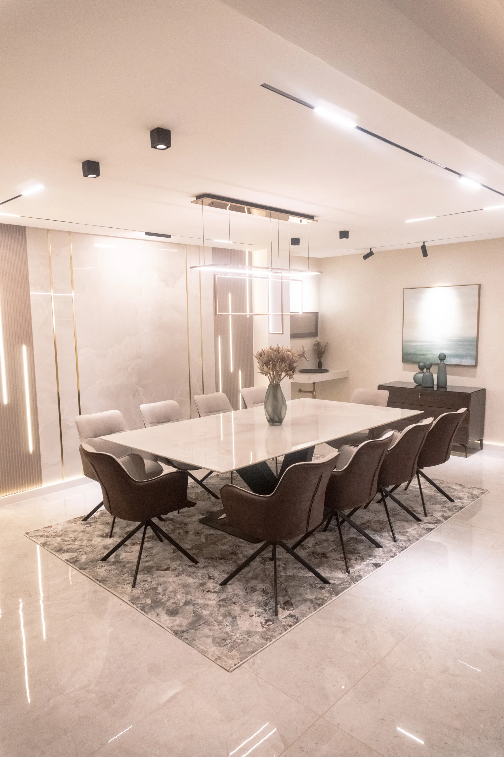 Custom Dekton Helena Wall Cladding & Dining Table, Kenya photo 5