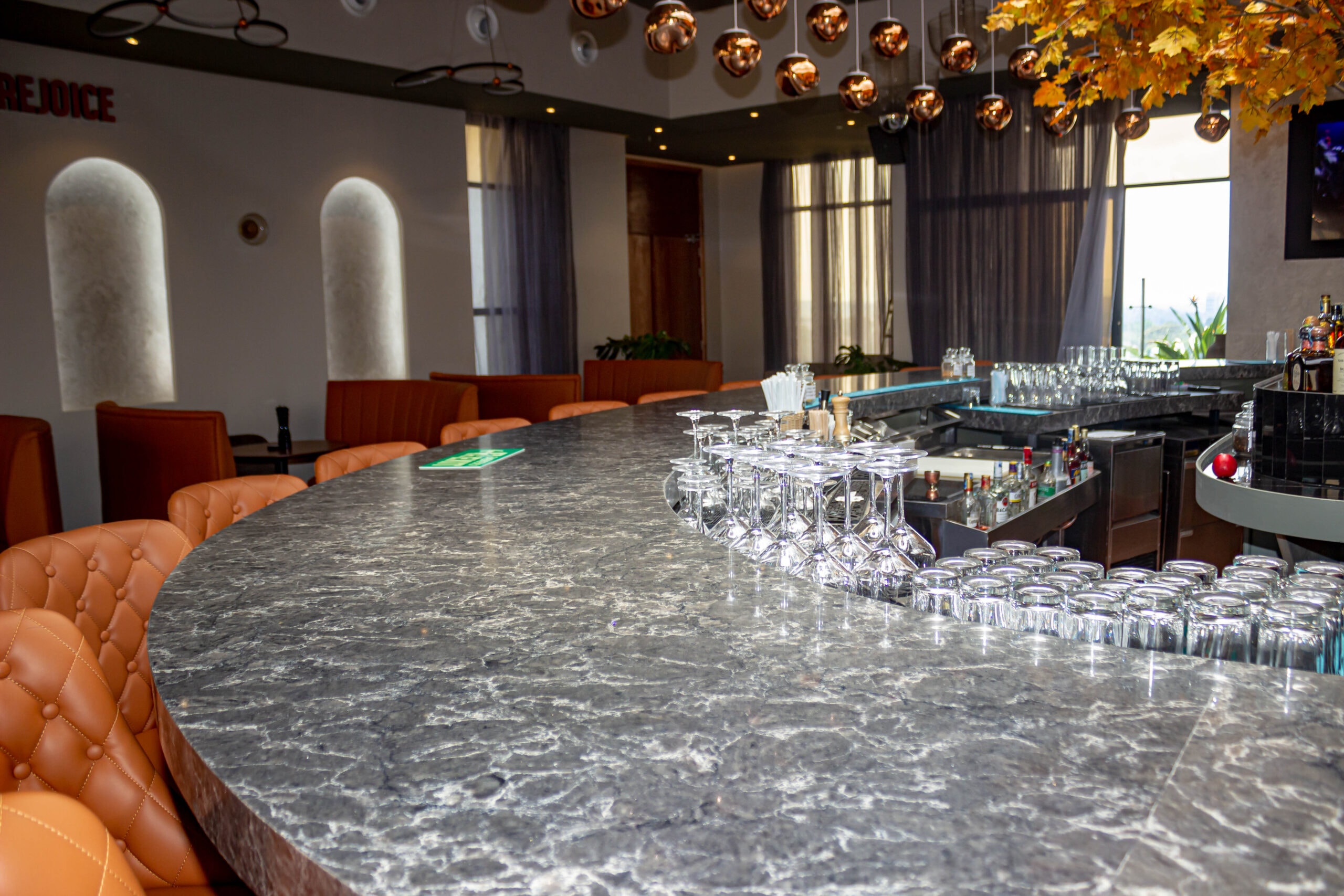 JABU Rooftop Bar, Thermoformed Caesarstone Coastal Grey, Somerset Westview, Nairobi photo 5