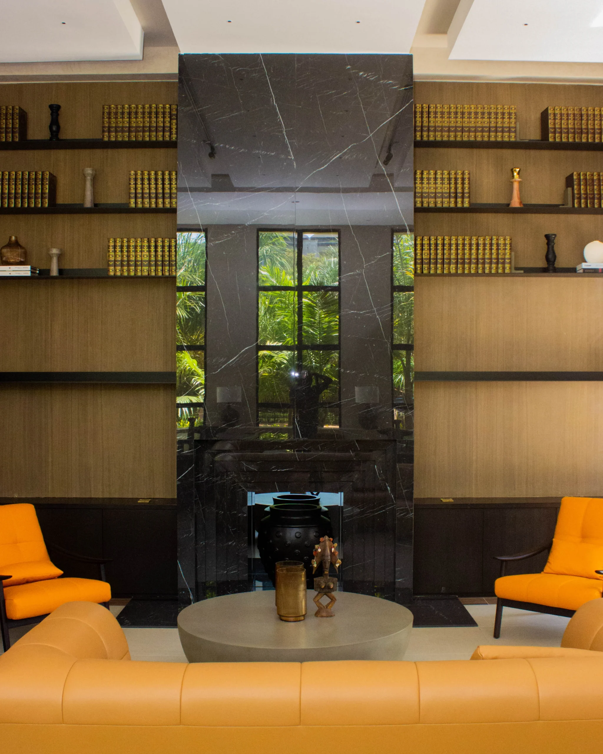 Custom Scalea Black Marquina Fireplace, Palm Valley Commercial Installation, Kenya photo 6