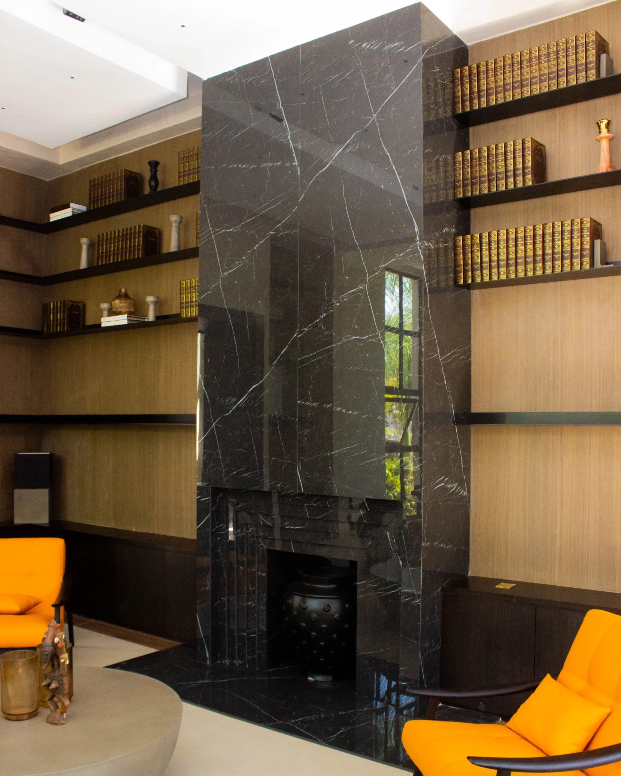 Custom Scalea Black Marquina Fireplace, Palm Valley Commercial Installation, Kenya photo 4