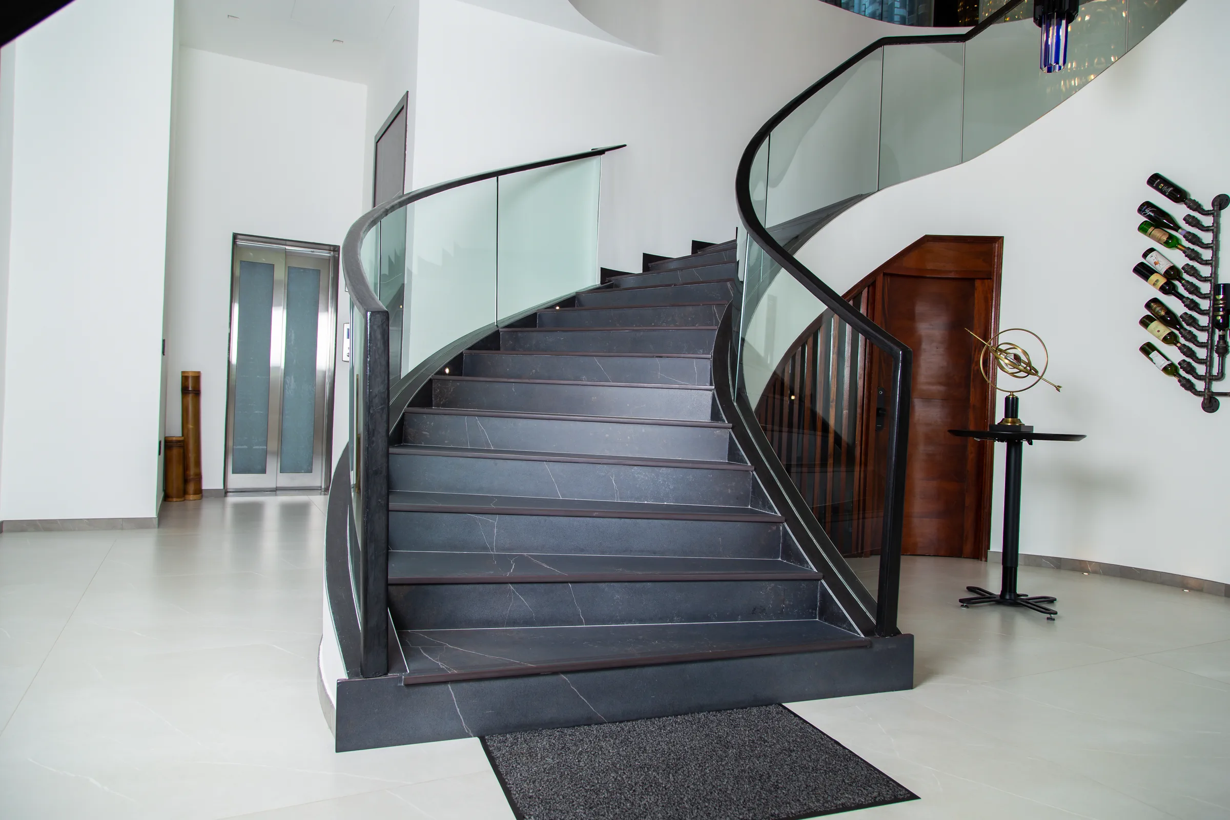 Custom Dekton Kelya Curved Staircase Fabrication, Nairobi