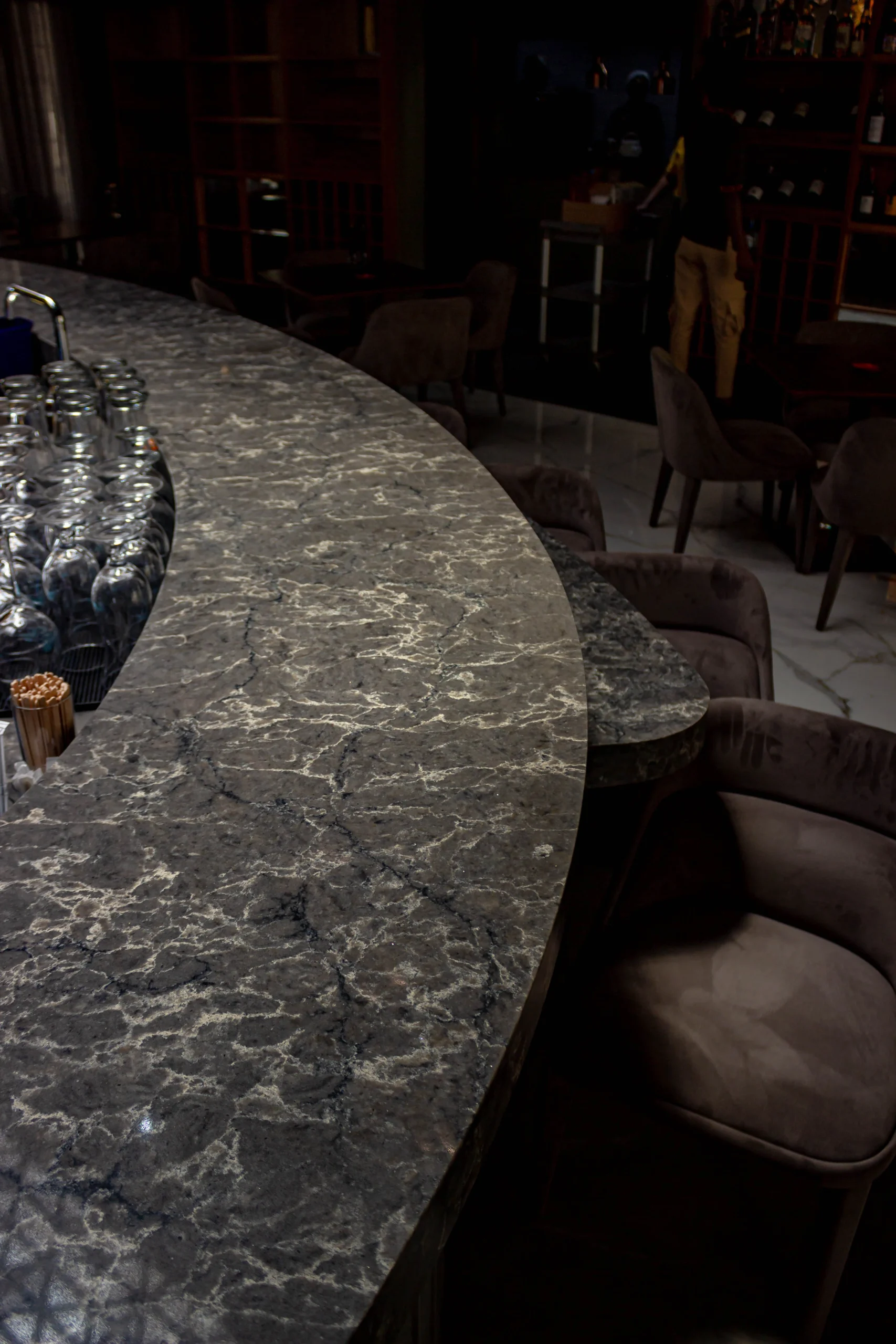 JABU Rooftop Bar, Thermoformed Caesarstone Coastal Grey, Somerset Westview, Nairobi